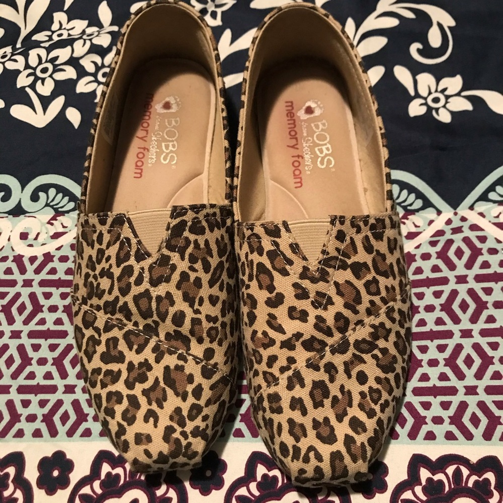 Leopard print Bobs size 7
